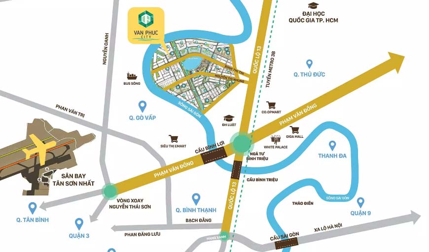 Địa chỉ Khu đô thị Vạn Phúc City - Thủ Đức